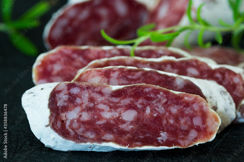 Fuet - traditional spanish sausage. Fuet - traditional spanish sausage.
