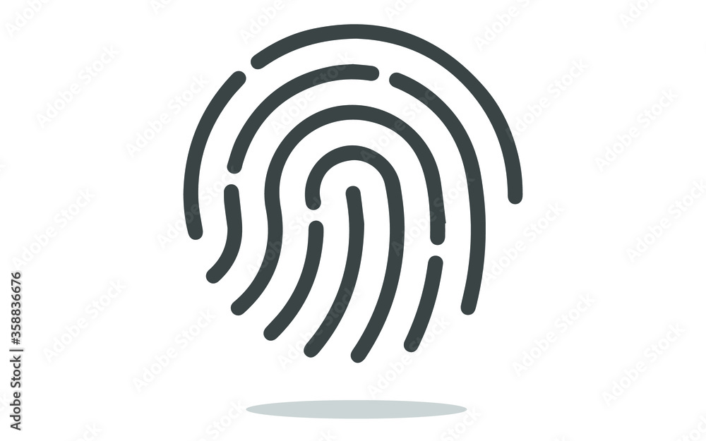 Fingerprint vector icon in white background. Fingerprint vector icon in white background.