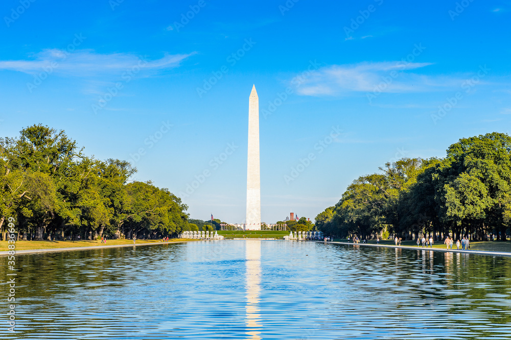 It's Washington Monument, an obelisk on the National Mall in Washington, D.C. U.S. National Register of Historic Places