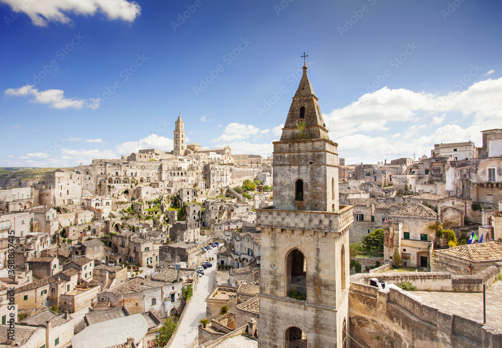 View of Matera old town, Puglia, Italy