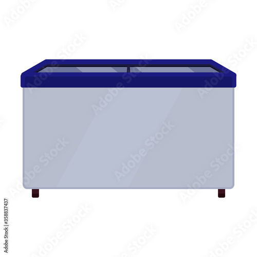 Freezer vector icon.Cartoon vector icon isolated on white background freezer.
