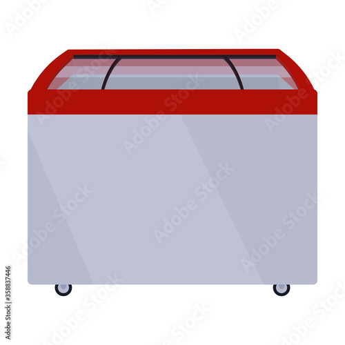 Freezer vector icon.Cartoon vector icon isolated on white background freezer.