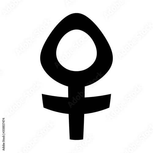 Gender female symbol icon.