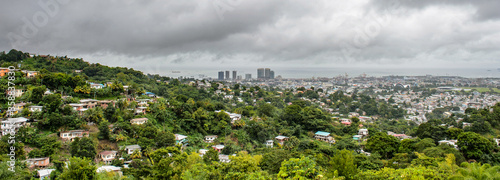 It's Panoramic view of Port of Spain, Trinidad and Tobago