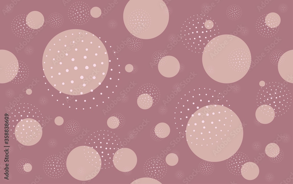 Abstract circles and pink color pattern, on violet background, isolated, stock vector illustration, for design decor, print, fabric, packaging, banner, poster, card Abstract circles and pink color pattern, on violet background, isolated, stock vector illustration, for design decor, print, fabric, packaging, banner, poster, card
