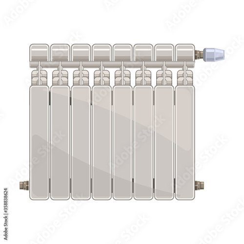 Electric radiator vector icon.Cartoon vector icon isolated on white background electric radiator.