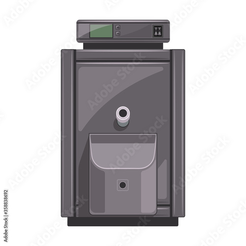 Gas boiler vector icon.Cartoon vector icon isolated on white background gas boiler.