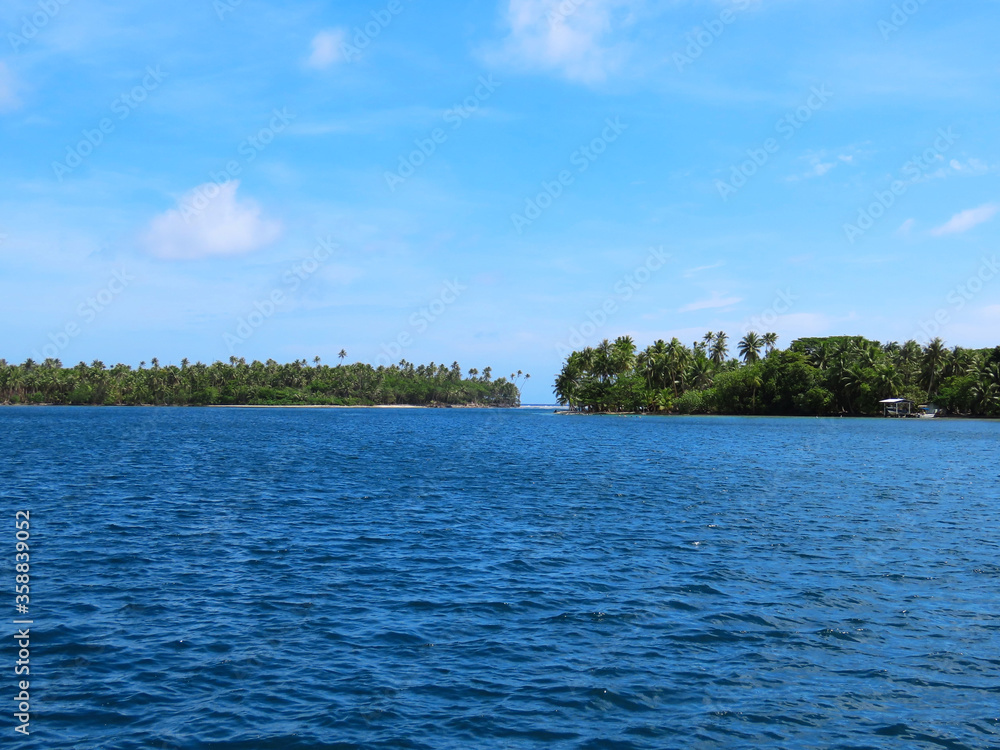 Island views from the French Polynesian island of Huahine Nui. Island views from the French Polynesian island of Huahine Nui.