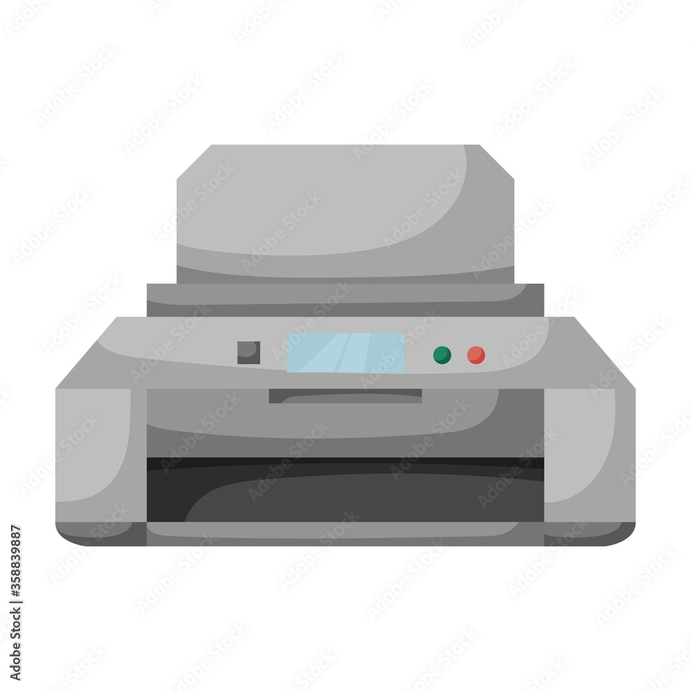 Printer vector icon.Cartoon vector icon isolated on white background printer. Printer vector icon.Cartoon vector icon isolated on white background printer.