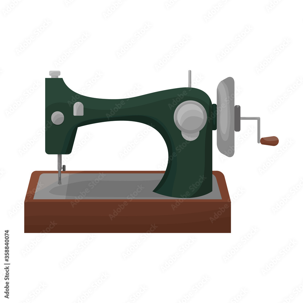Sewing machine vector icon.Cartoon vector icon isolated on white background sewing machine.