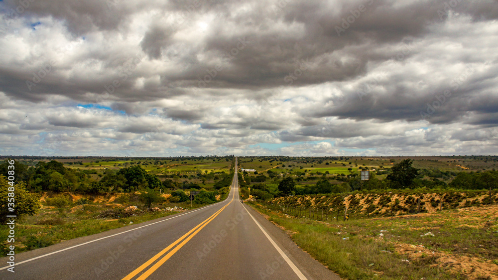 Fototapeta premium Em alguma estrada na região do Nordeste do Brasil