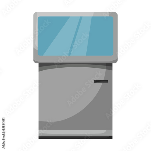 Terminal vector icon.Cartoon vector icon isolated on white background terminal.