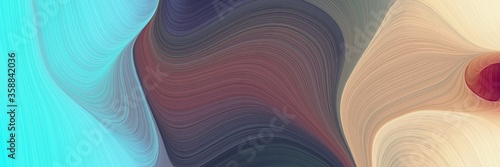 energy colorful waves header design with medium turquoise, burly wood and old mauve colors. can be used as header or banner photo