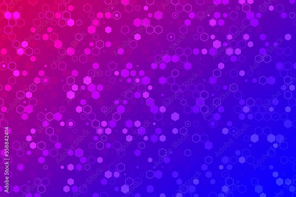 Vector abstract hexagon background. Futuristic tech illustration with hexagonal elements. Vector abstract hexagon background. Futuristic tech illustration with hexagonal elements.