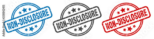 non-disclosure stamp. non-disclosure round isolated sign. non-disclosure label set