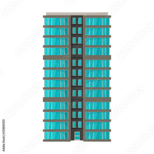 High buildings vector icon.Cartoon vector icon isolated on white background high buildings.
