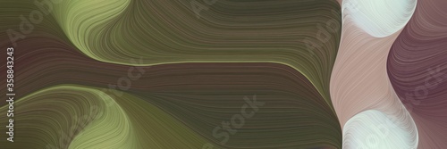 liquid decorative curves graphic with dark olive green, pastel gray and rosy brown colors. can be used as header or banner © Eigens