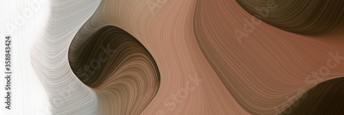 motion decorative waves style with pastel brown, very dark green and beige colors. can be used as header or banner © Eigens