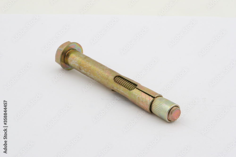 Dowel-nail-used for attaching items to dense solid materials, such as bricks, concrete, stone for business, on a white background, online store