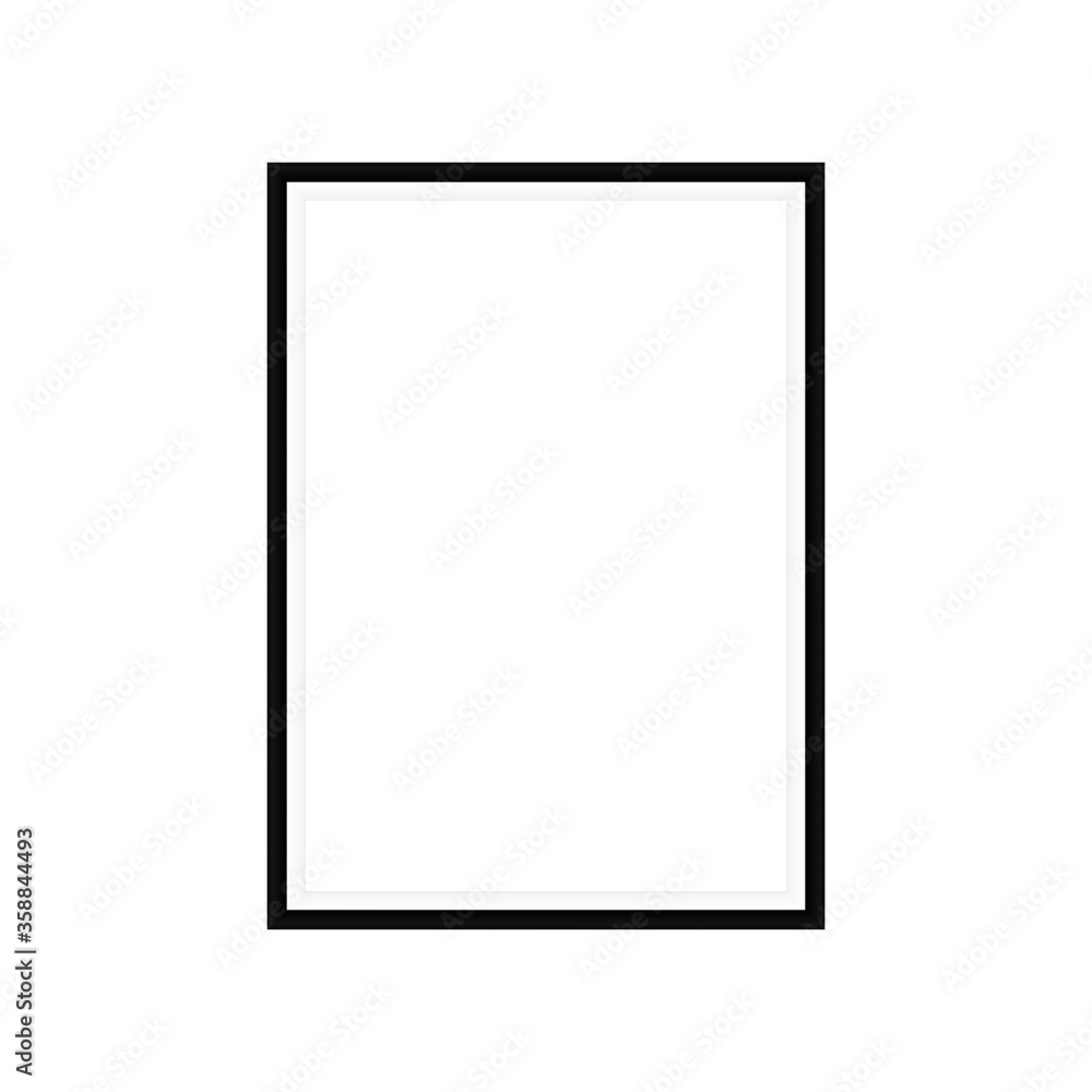 Realistic black frame isolated on white. It can be used for presentations. Vector EPS10 illustration. Realistic black frame isolated on white. It can be used for presentations. Vector EPS10 illustration.