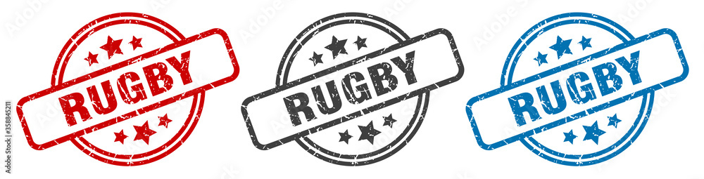 rugby stamp. rugby round isolated sign. rugby label set rugby stamp. rugby round isolated sign. rugby label set