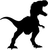 Vector silhouette of a huge tyranosaurus rex