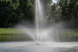 A nice little eye catching display at the public park in Missouri, this water spray is fun to watch.