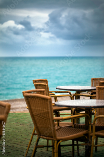 Chair Seats near the Seaside Holiday Concept © okanakdeniz
