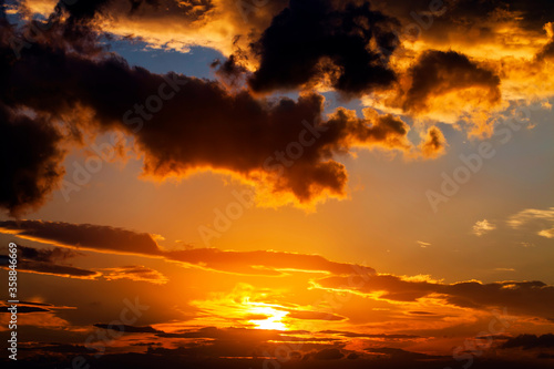 Beautiful Colors of a Sunset in the Sky © okanakdeniz