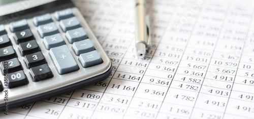 Analysis of the financial report. Business and finance concept