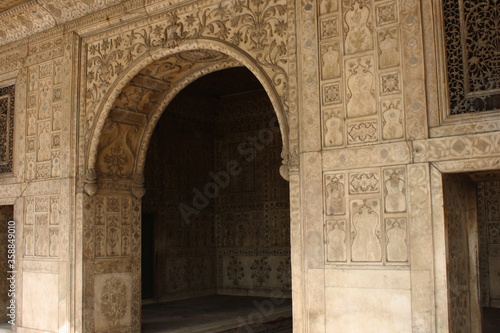 Interior of Red Fort in Delhi, India