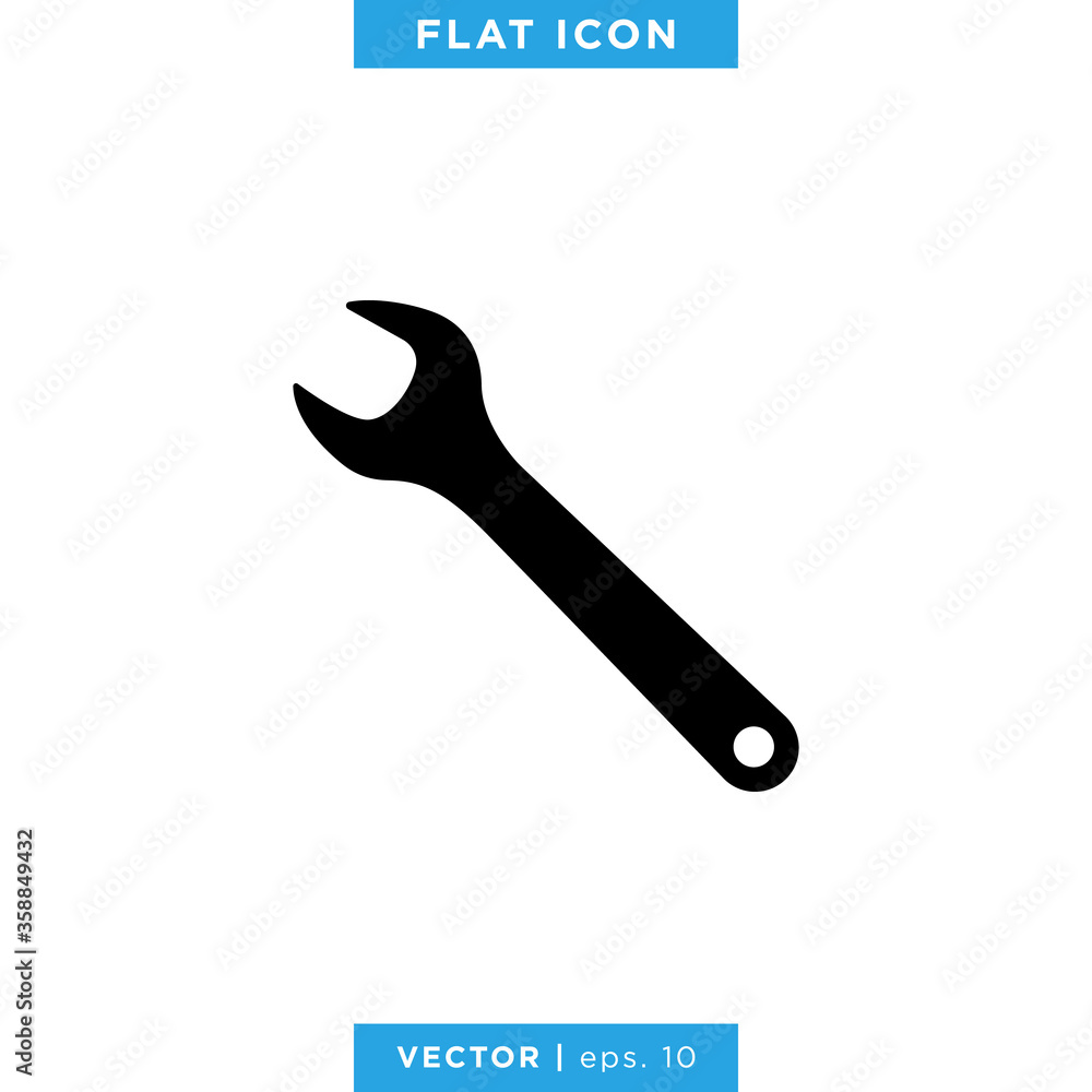 Wrench, Spanner Icon Vector Logo Design Template. Tools, Repair, Service Symbol Wrench, Spanner Icon Vector Logo Design Template. Tools, Repair, Service Symbol