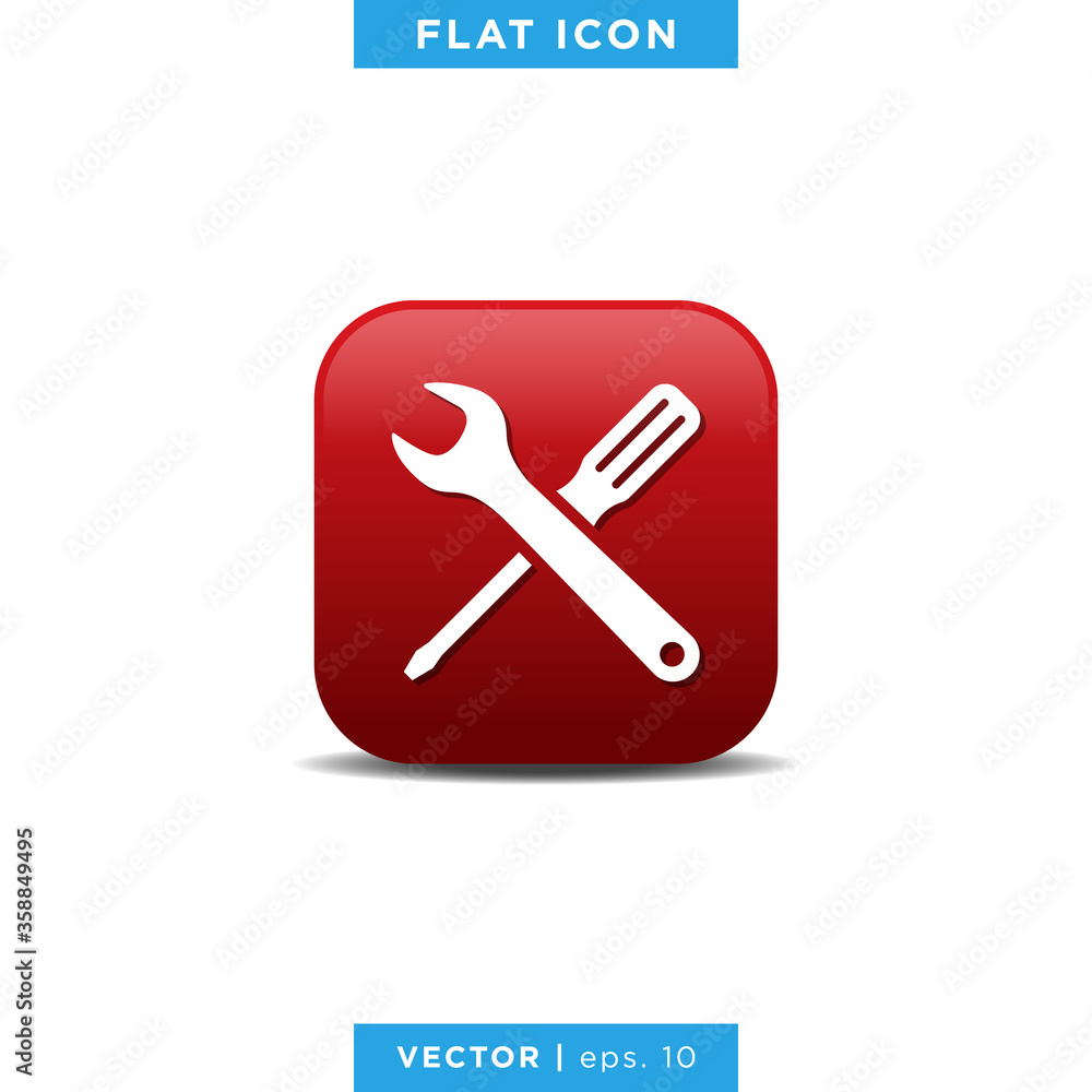 Tools Icon Vector Logo Design Template. Screwdriver and Wrench Icon Tools Icon Vector Logo Design Template. Screwdriver and Wrench Icon