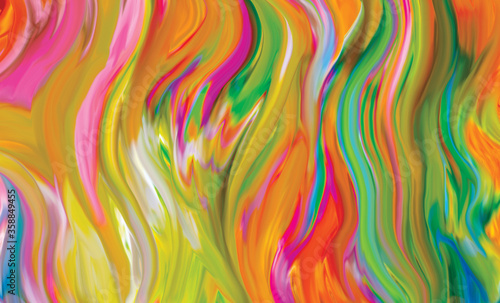 abstract colorful waves background. mixed art technique. digital paint. fashion texture.