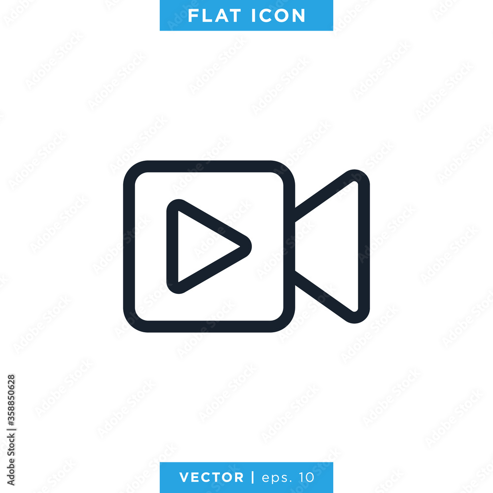 Video Camera Icon Vector Logo Design Template. Camcorder Symbol Video Camera Icon Vector Logo Design Template. Camcorder Symbol