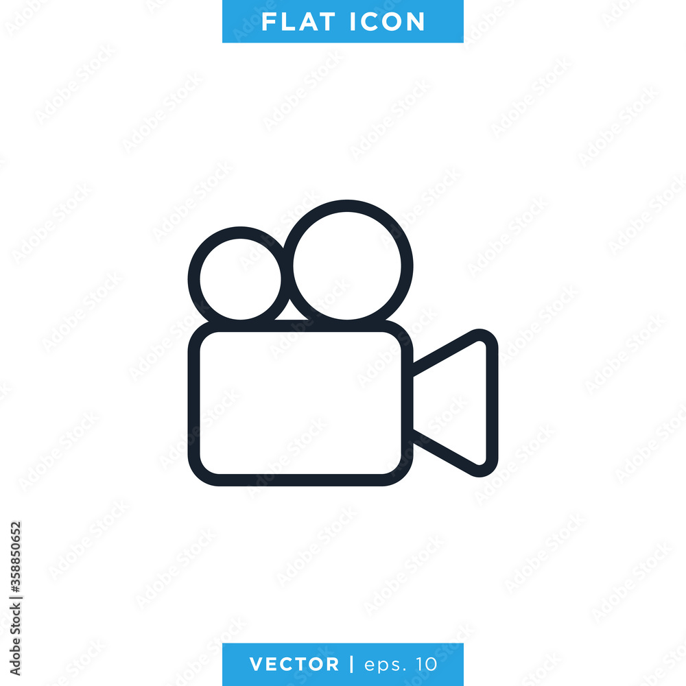 Video Camera Icon Vector Logo Design Template. Camcorder Symbol Video Camera Icon Vector Logo Design Template. Camcorder Symbol