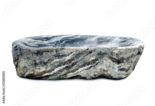 Decorative stone sinks. Marble sink. Stone sink showroom isolated on white background. Natural stone. Granite. Декоративные каменные раковины. Мраморная раковина. 
