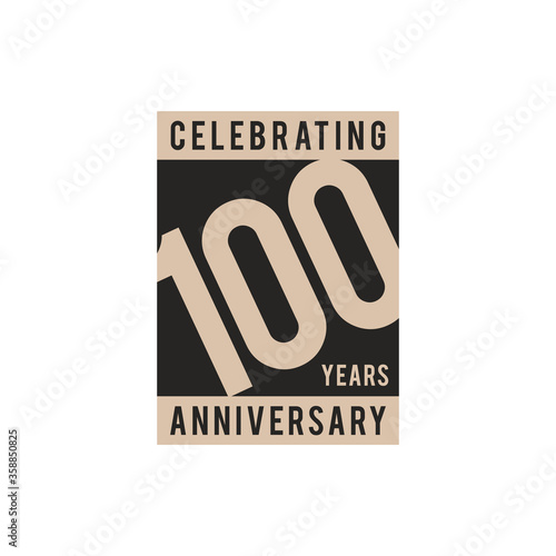 100 Years Anniversary Celebration Vector Logo Design Template