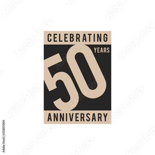50 Years Anniversary Celebration Vector Logo Design Template