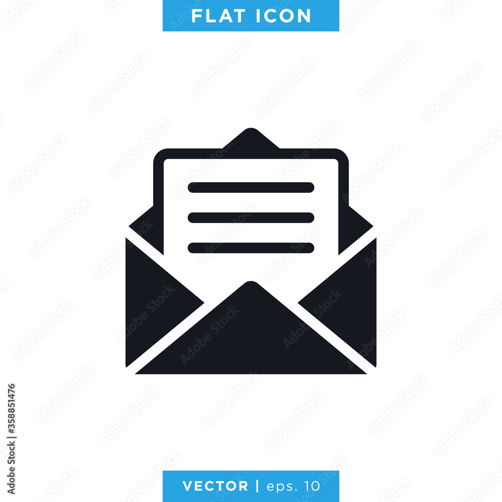 Mail icon vector design template. Mail icon vector design template.