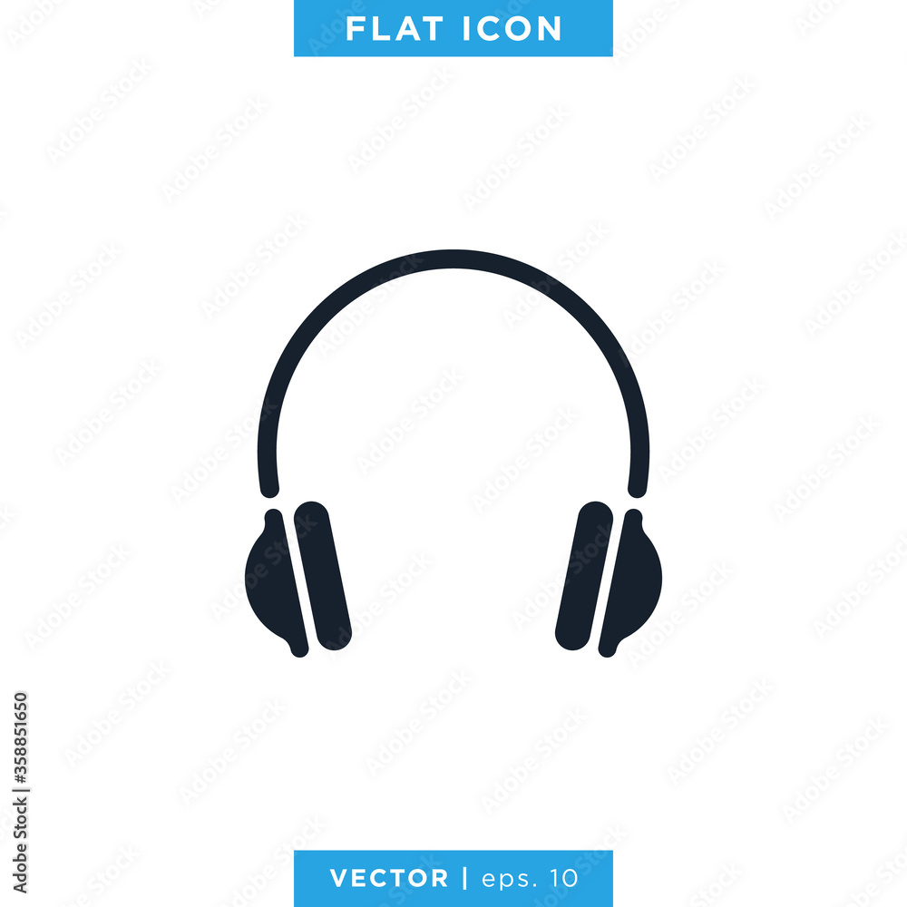 Headphones Icon Vector Logo Design Template Headphones Icon Vector Logo Design Template