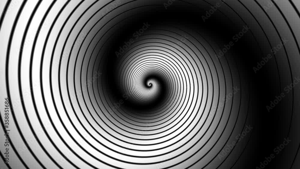 Abstract CGI motion background with hypnotic expanding/collapsing spiral (full HD 1920x1080, 30 fps).