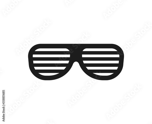 Design of flat sunglasses illustration