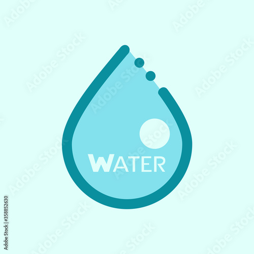 Creative design of water drop icon