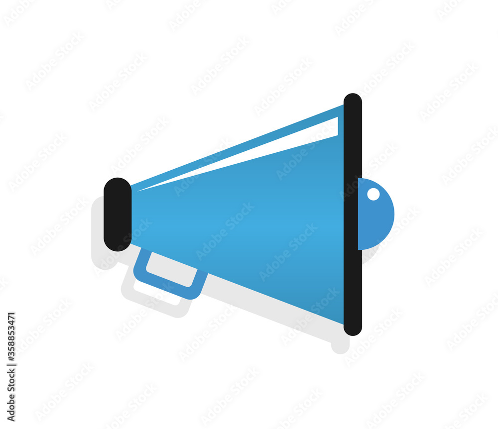 Loudspeaker icon on a white background. Speaker. Flat style. Vector illustration Loudspeaker icon on a white background. Speaker. Flat style. Vector illustration