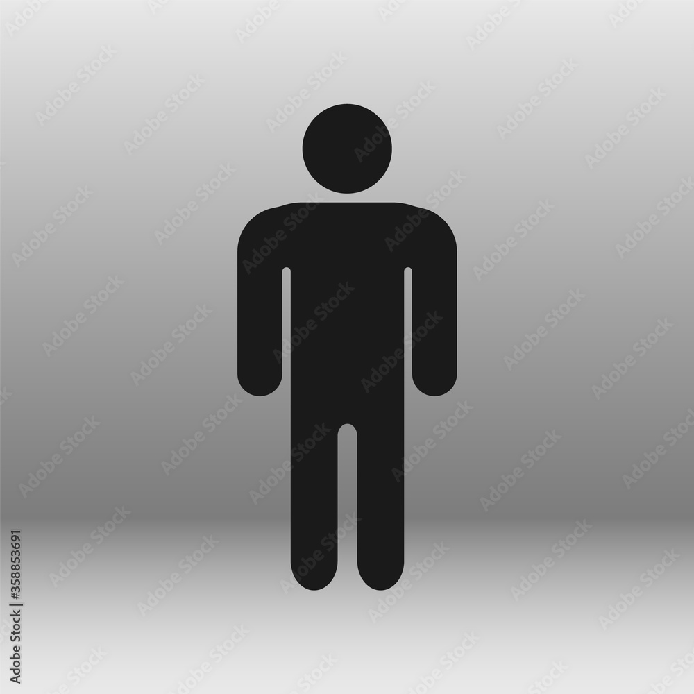 Man icon. Men are strong. Vector illustration. Man icon. Men are strong. Vector illustration.