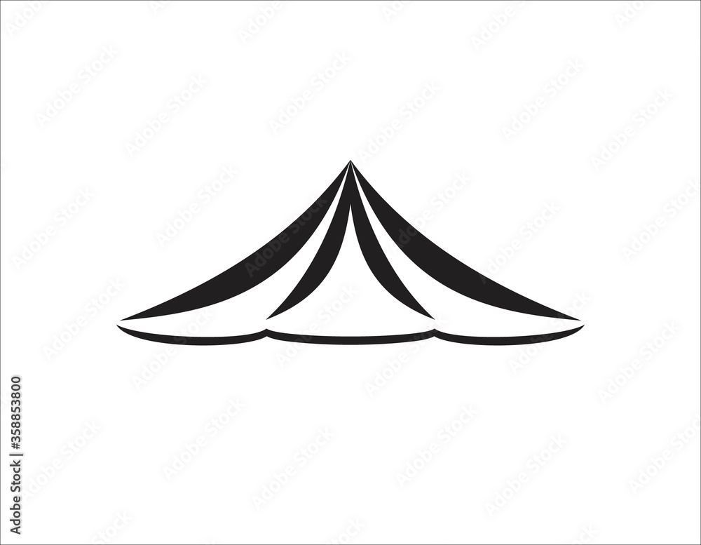 Circus tent logo template. Vector illustration. Circus tent logo template. Vector illustration.