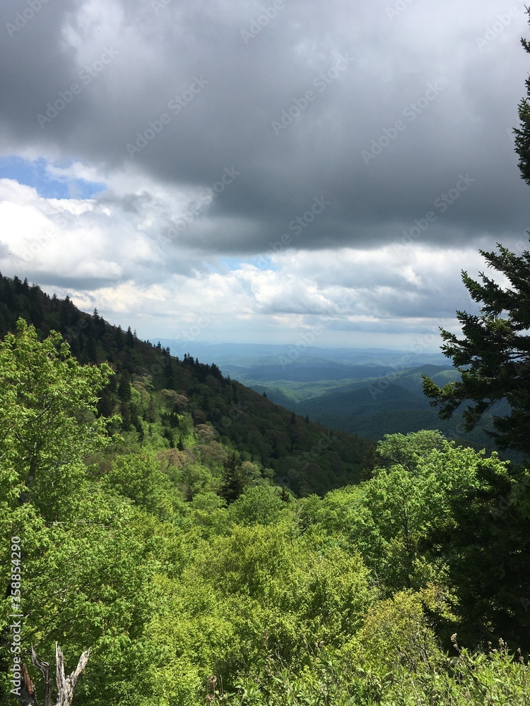 clouds over mountain