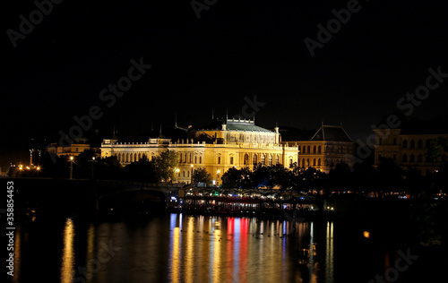 Фотография night view of the historical palace called Rudolfinum is a build