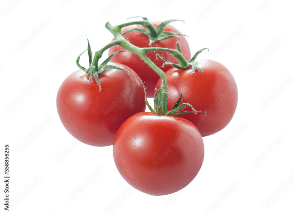 Red tomatoes on a white background. Food and drink concept. Red tomatoes on a white background. Food and drink concept.